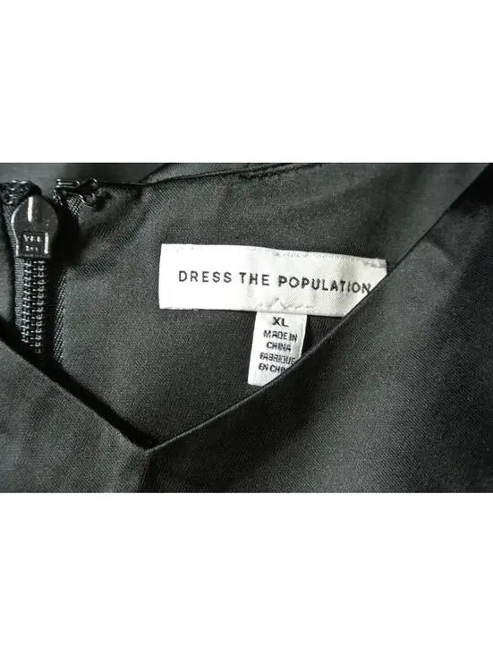 NEW, Dress the Population Akiah Dress in Black Sz XL #LD266 - Picture 6 of 7